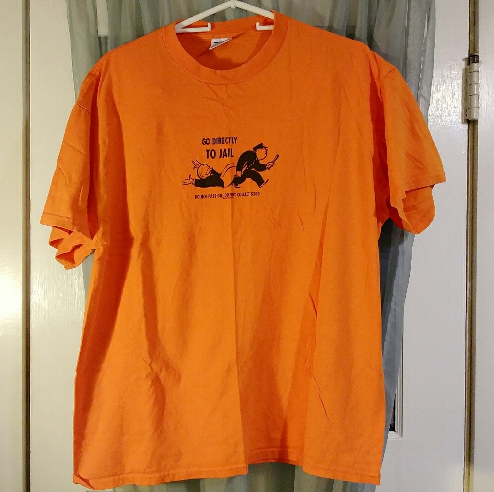vintage Monopoly orange t-shirt L